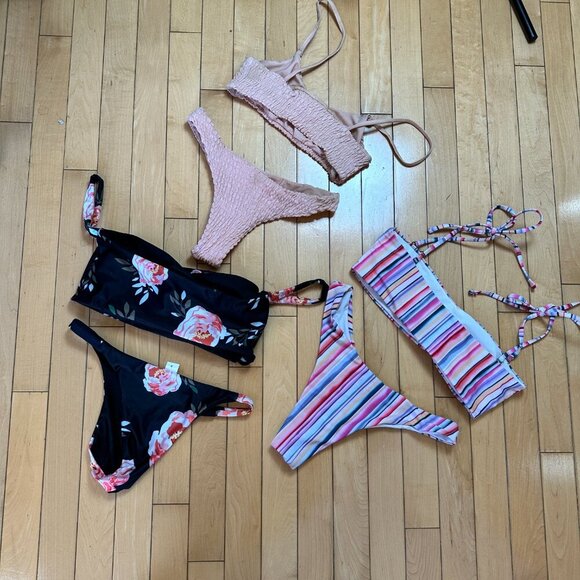 ZAFUL Size Small Swimsuit Bundle 3 Tops & 3 Bottoms - Picture 9 of 12